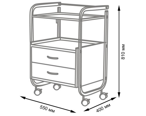 Косметологическая тележка МД-106