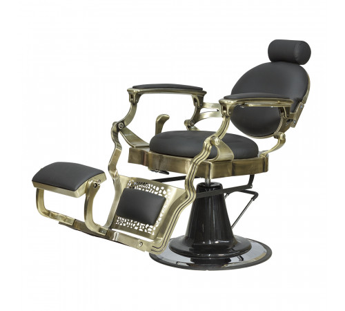 Кресло мужское барбер Ричард полированный каркас медного цвета