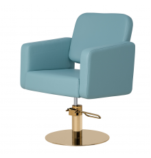 Парикмахерское кресло Одри, основание круг золото