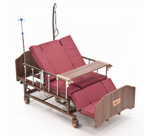 MET EVA Кровать функциональная медицинская электрическая с полным переворотом, с туалетом, с "ушками"