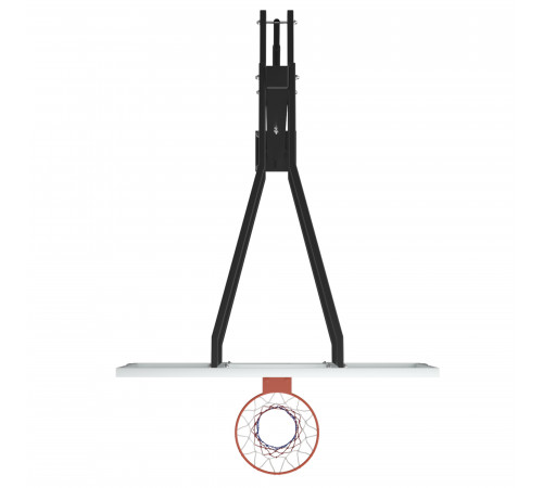 Баскетбольная стойка стационарная UNIX Line B-Stand-PC 72"x42" R45 H230-305 см