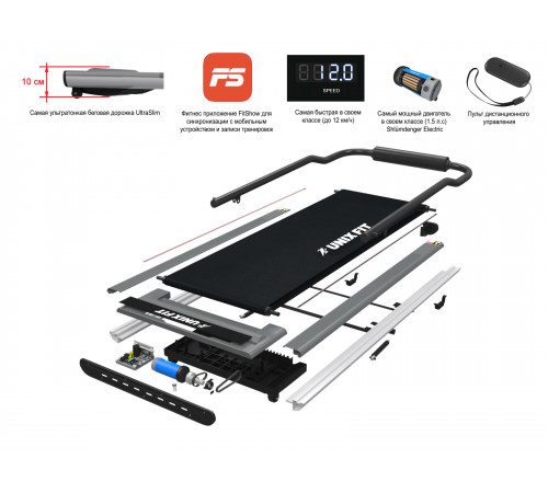 Беговая дорожка UNIX Fit R-300C Red