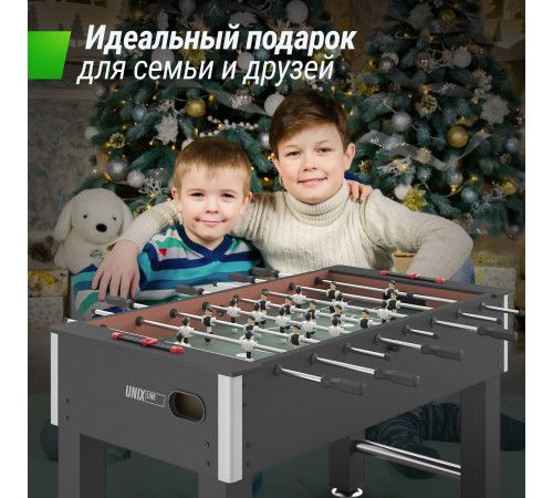 Игровой стол UNIX Line Футбол - Кикер (140х74 cм) Black
