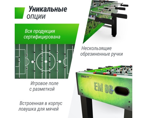 Игровой стол UNIX Line Футбол - Кикер (140х74 cм) Green