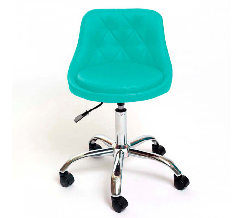 Стул Ромб хром на колесах