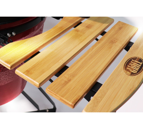 Керамический гриль-барбекю 22 дюйма (красный) (56 см)