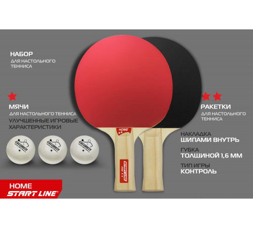 Набор 2 р-ки HOME 2 *, 3 мяча Club Select 12202